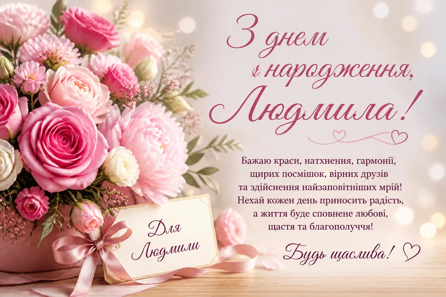 З днем народження для Людмили