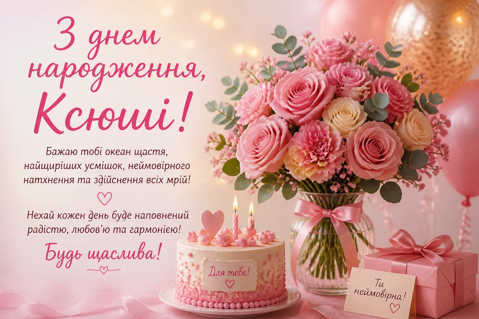 З днем народження для Ксюші