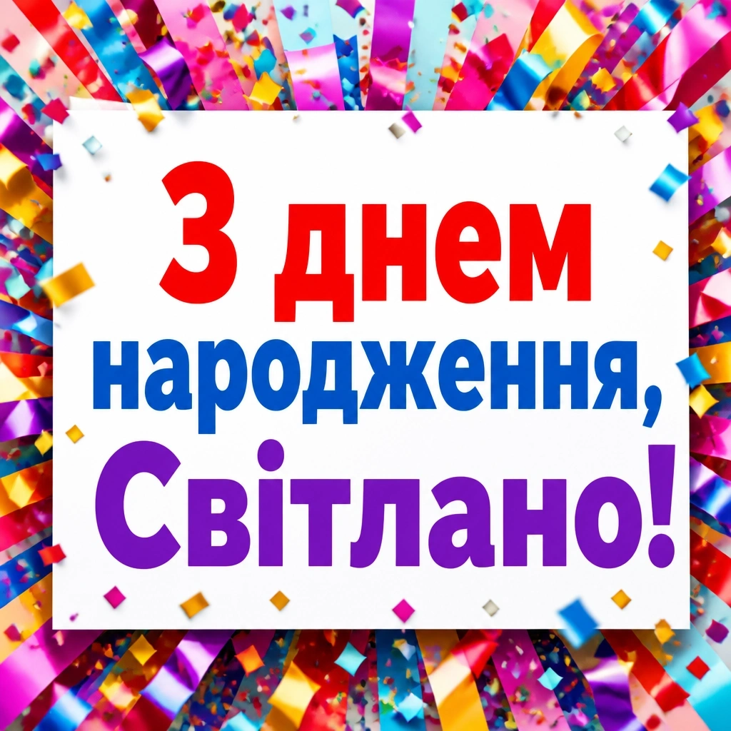 з днем народження світлана