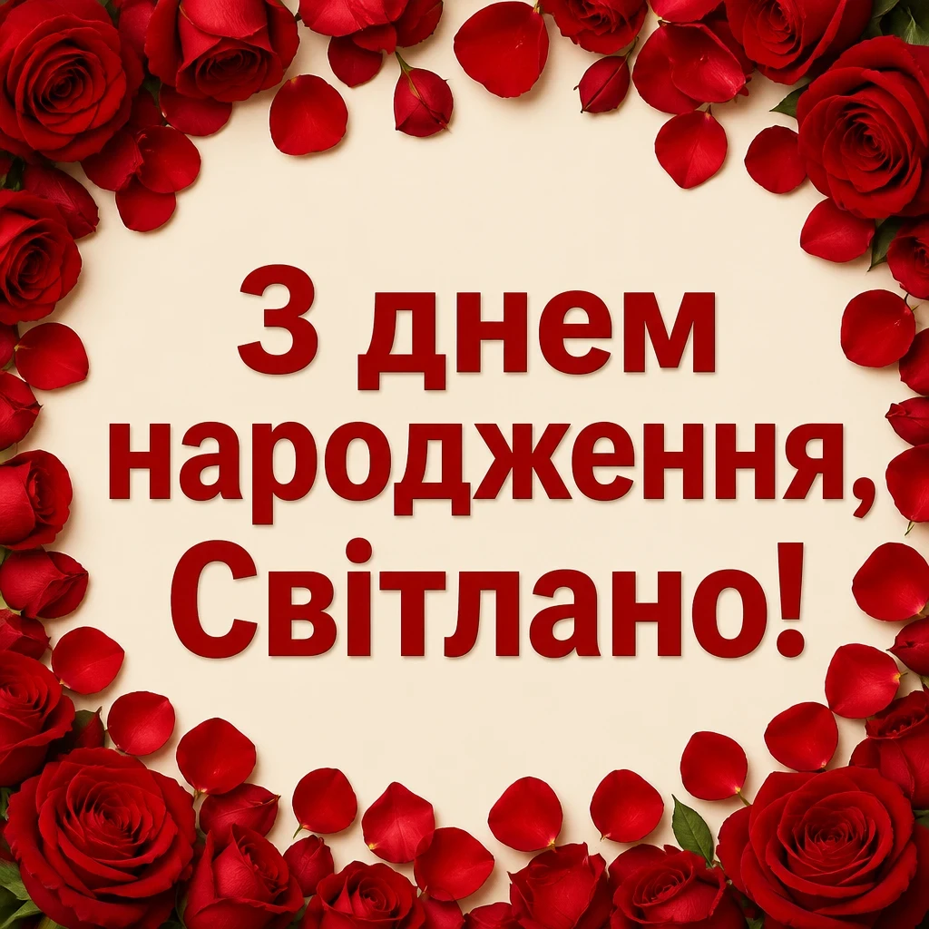 з днем народження світлана