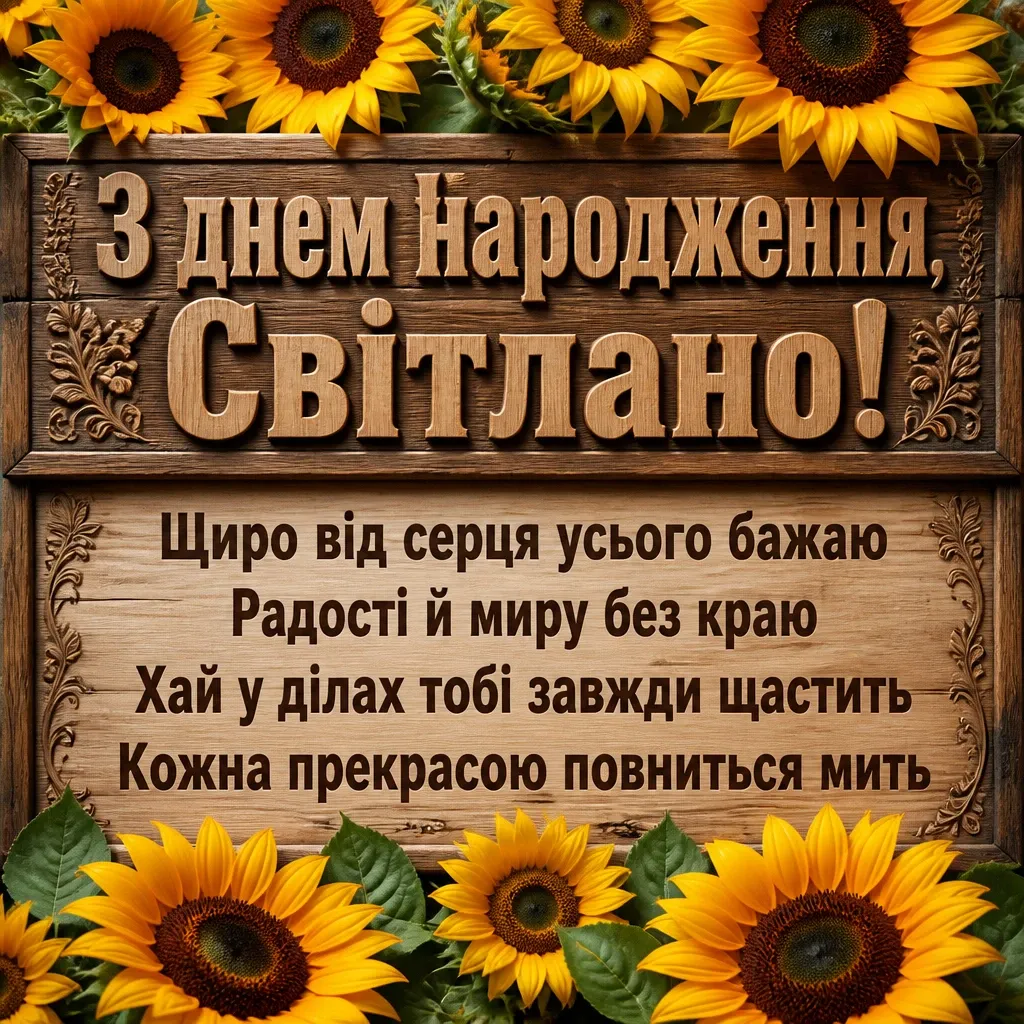 з днем народження світлана