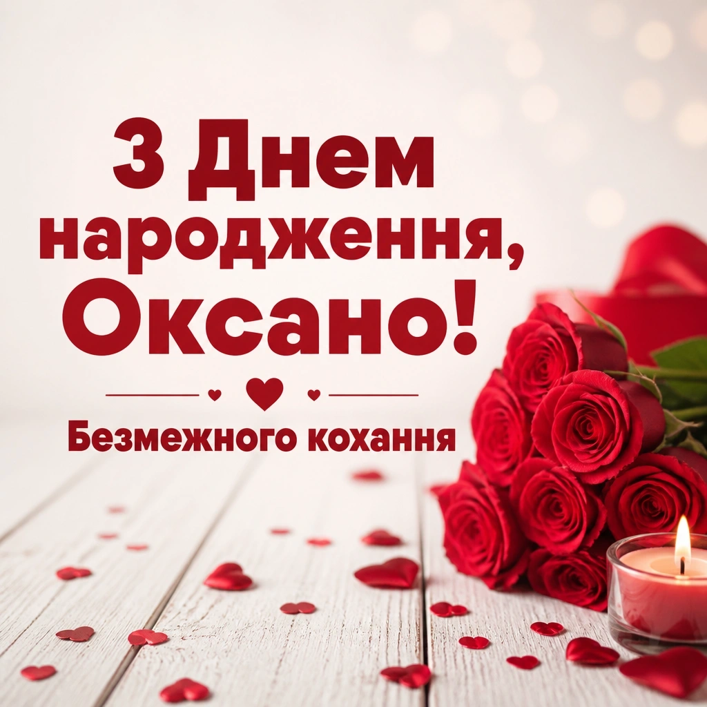 з днем народження оксана