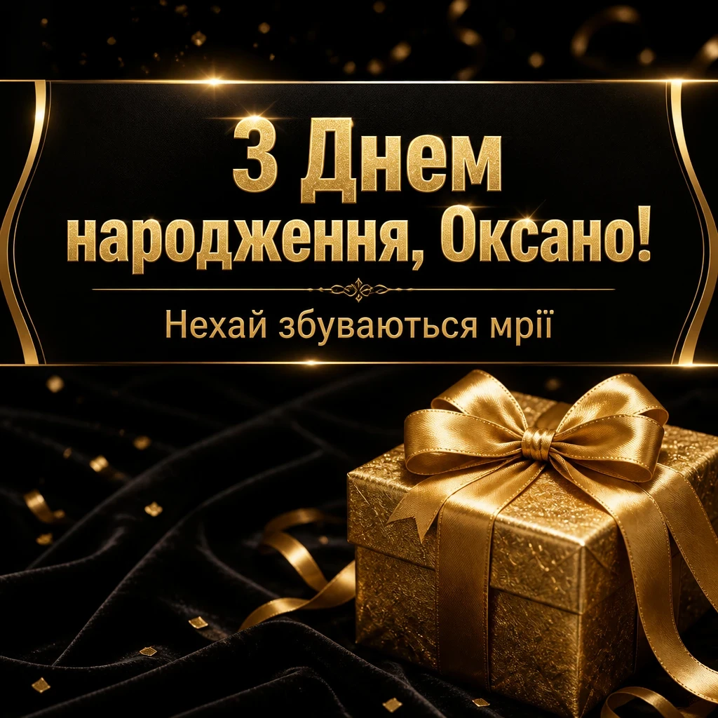 з днем народження оксана