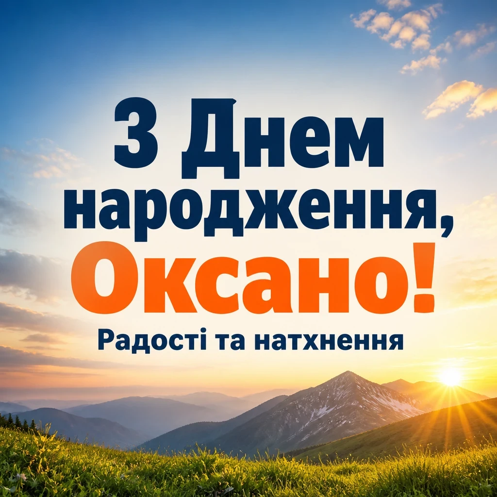 з днем народження оксана