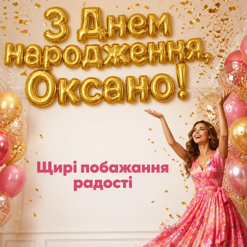 з днем народження оксана