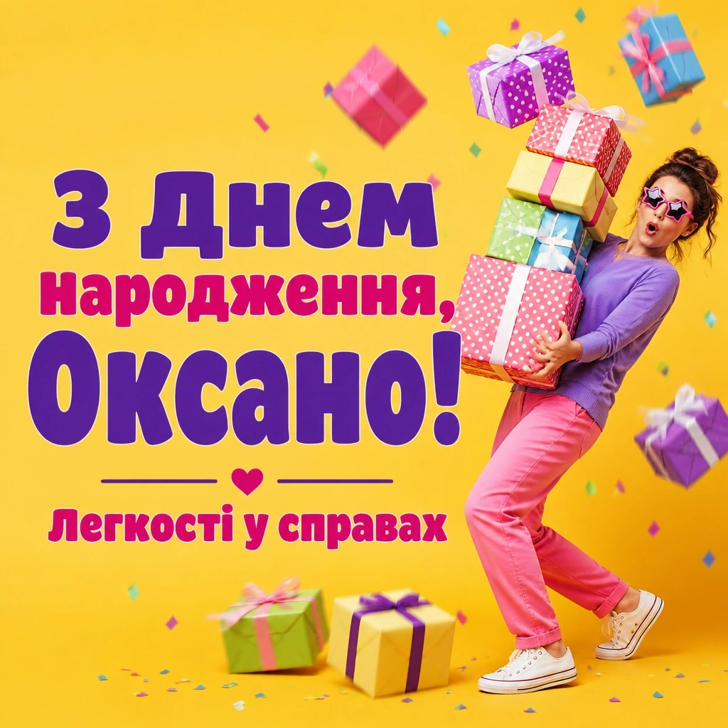 з днем народження оксана