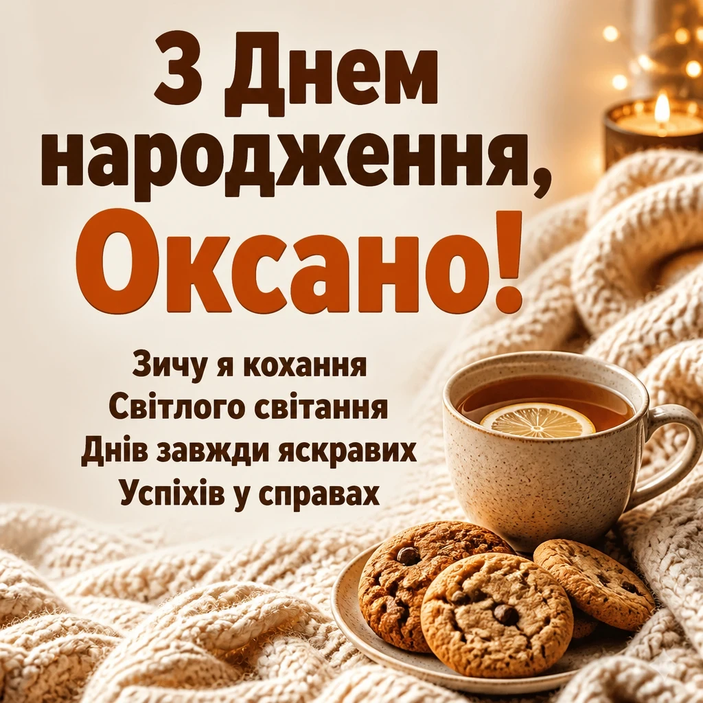 з днем народження оксана
