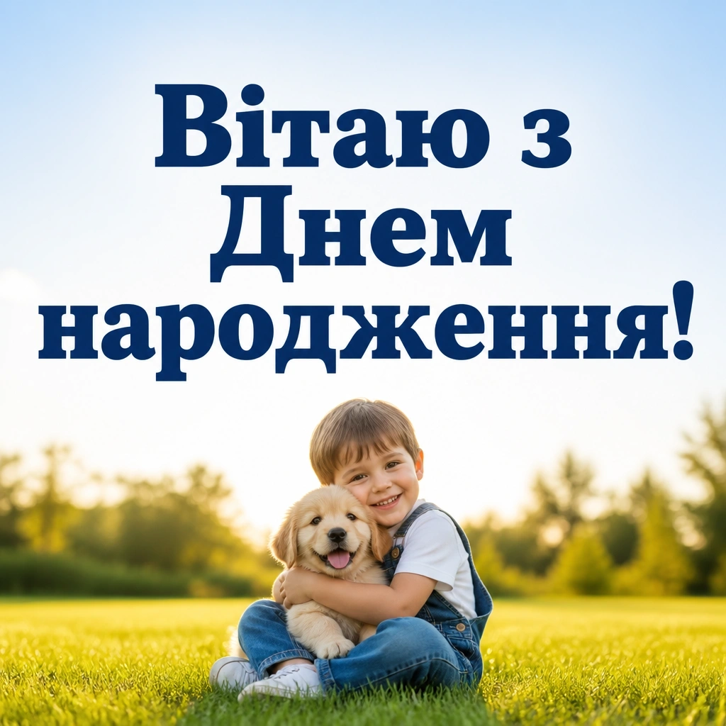 привітання хлопчика з днем народження
