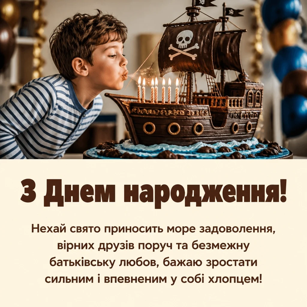 привітання хлопчика з днем народження