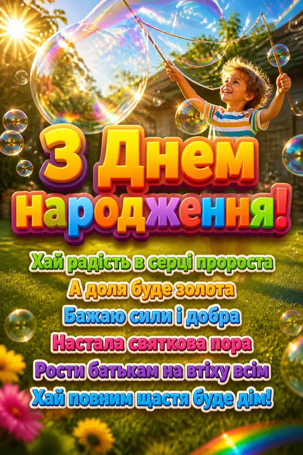 привітання хлопчика з днем народження