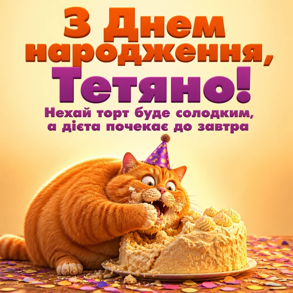з днем народження тетяна