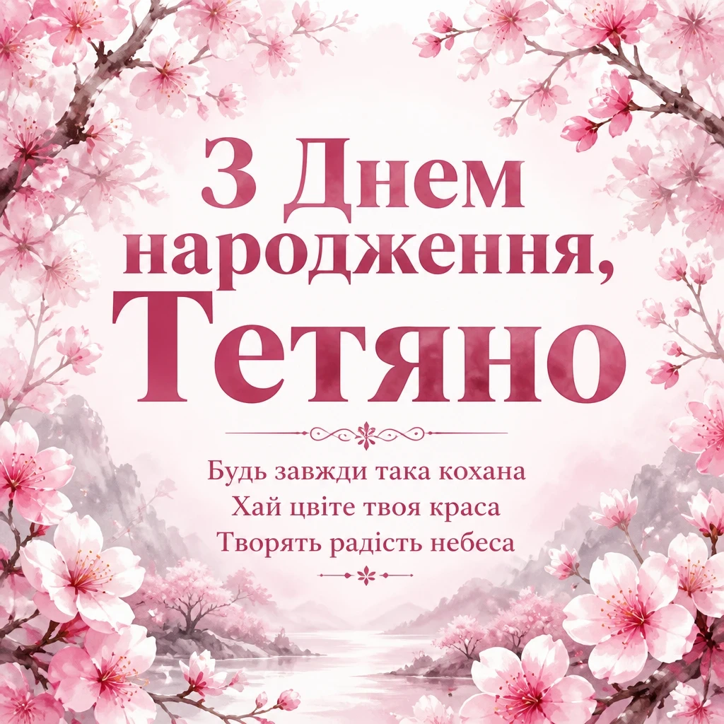 з днем народження тетяна