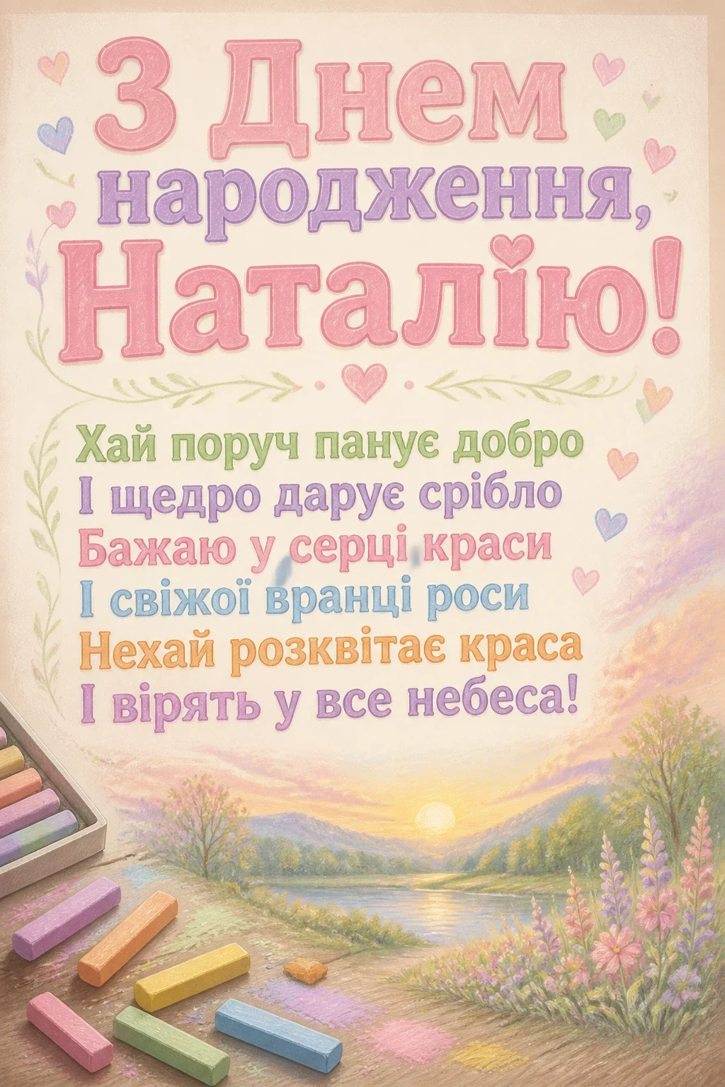 з днем народження наталія