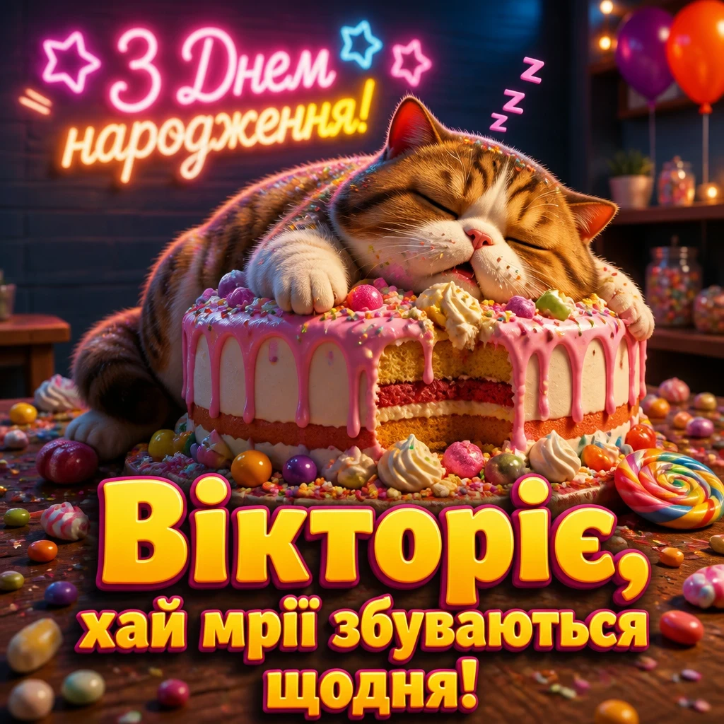 з днем народження вікторія