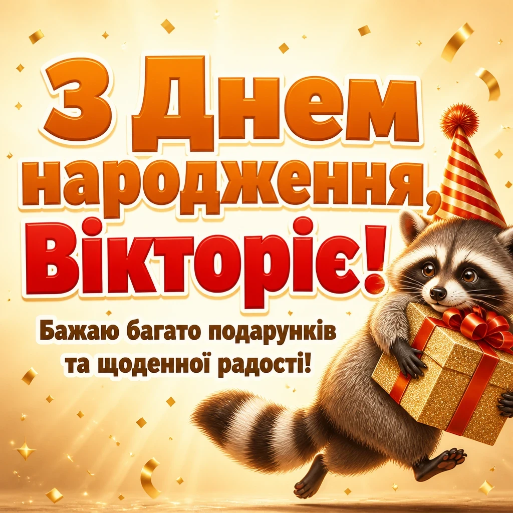 з днем народження вікторія