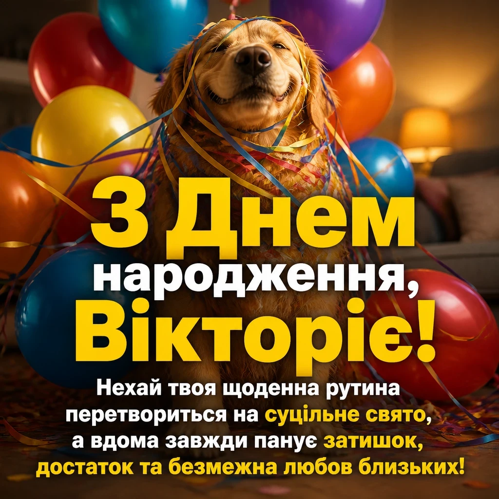 з днем народження вікторія