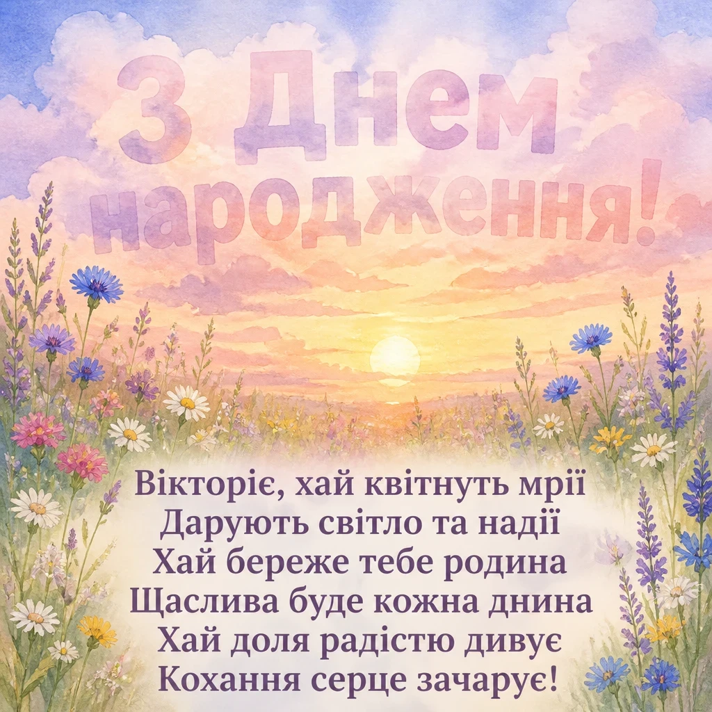 з днем народження вікторія