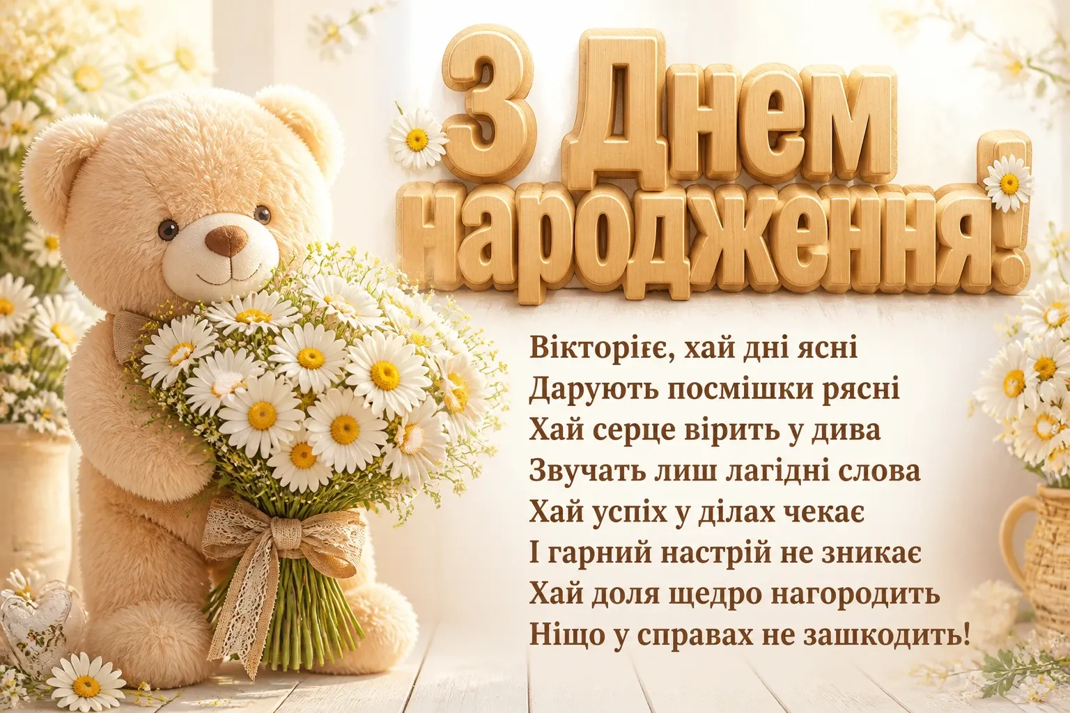 з днем народження вікторія