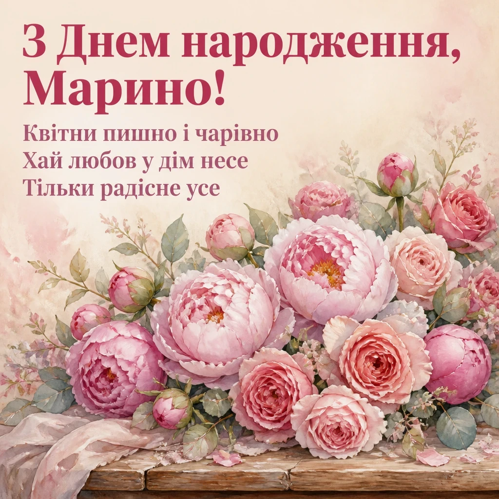 з днем народження марина