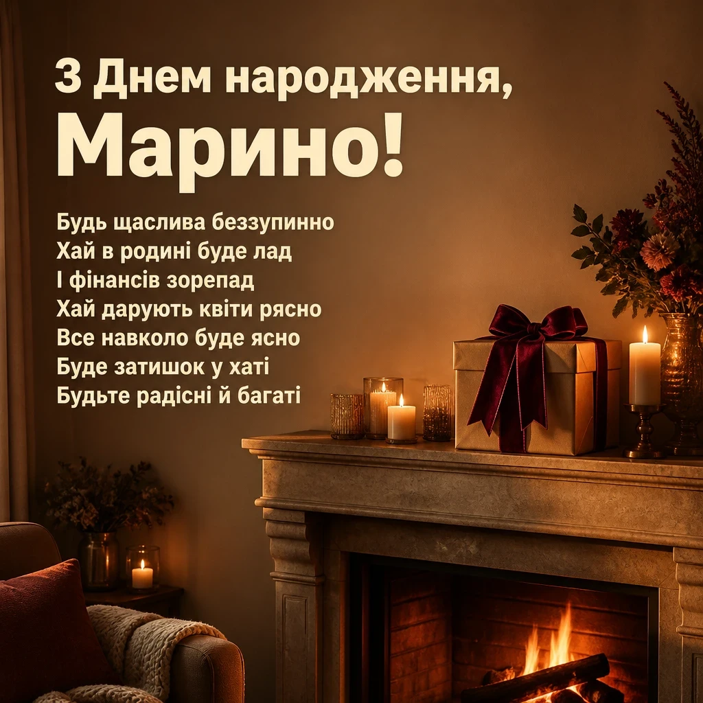 з днем народження марина