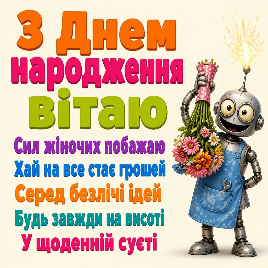 привітання з днем народження для жінок