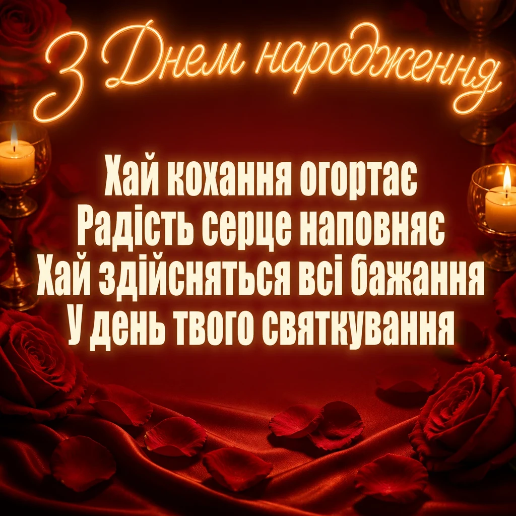 привітання з днем народження для жінок