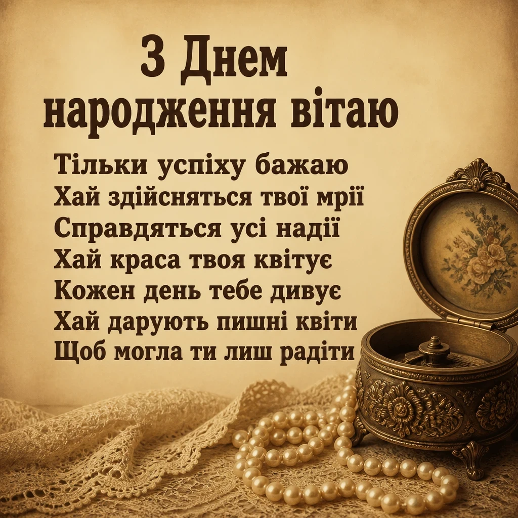 привітання з днем народження для жінок