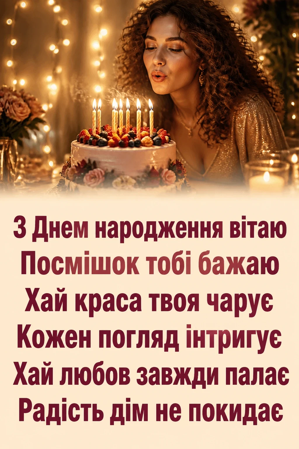 привітання з днем народження для жінок