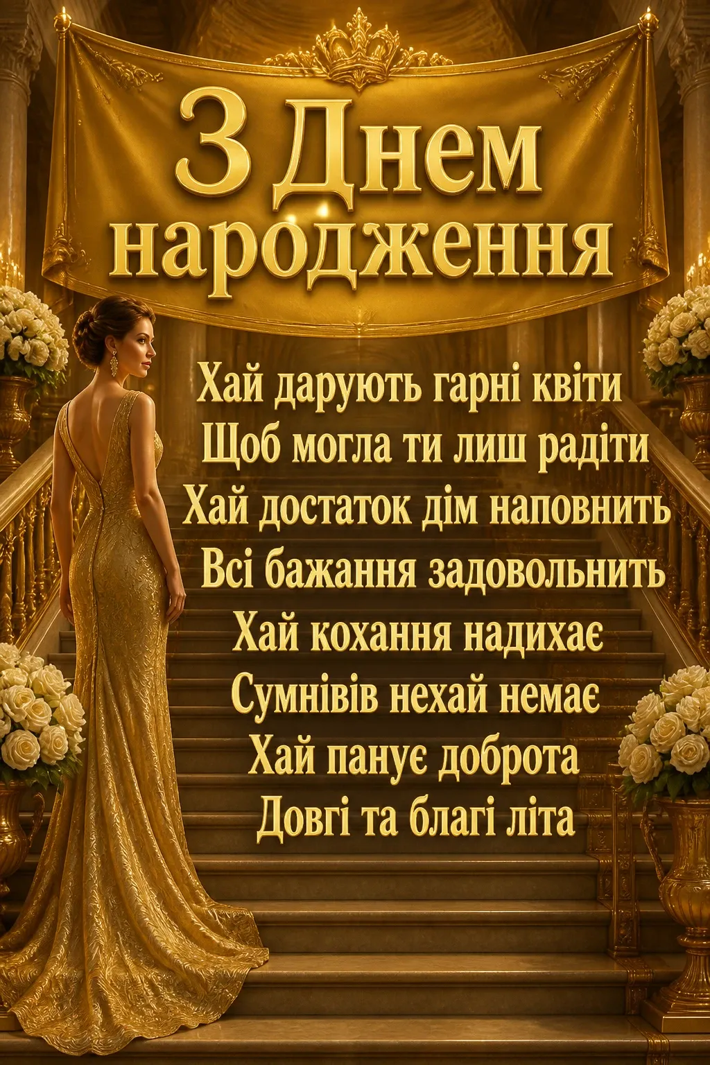 привітання з днем народження для жінок