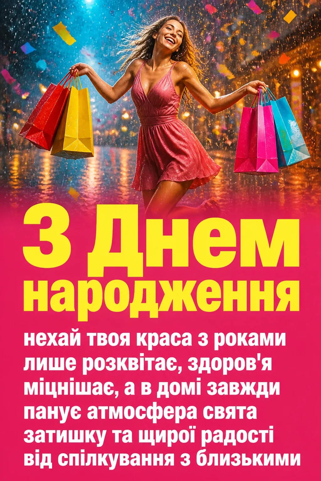 привітання з днем народження для жінок