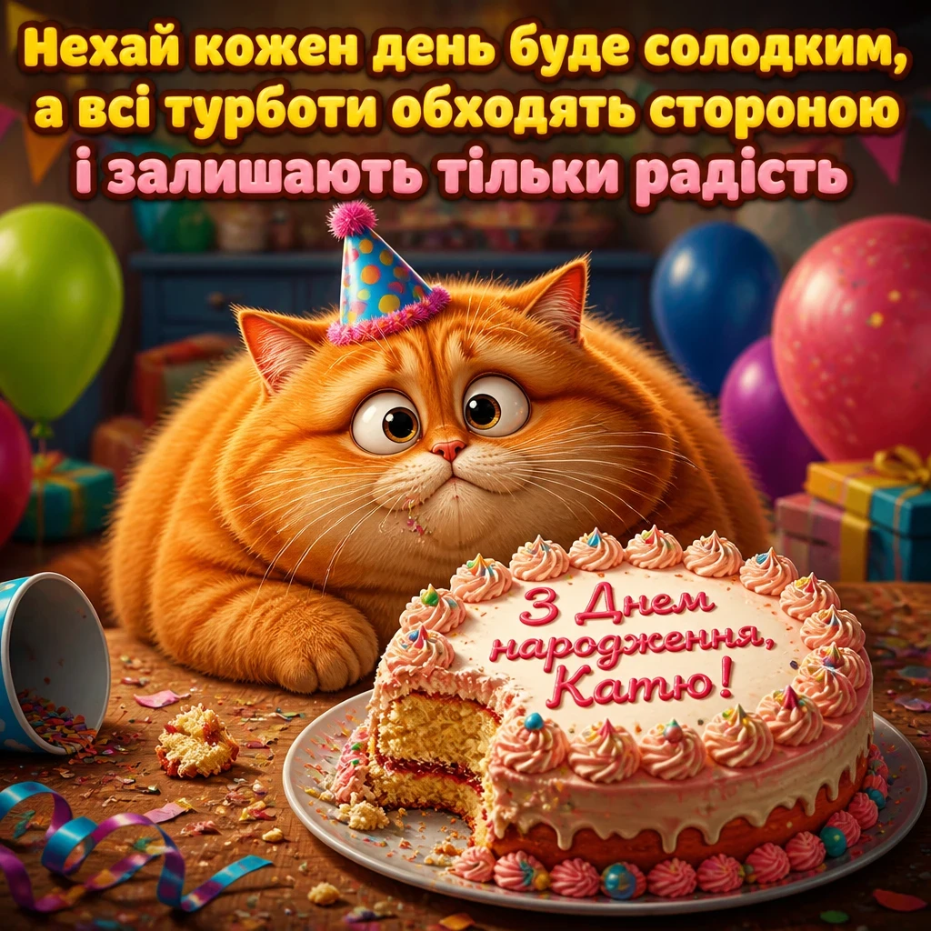 з днем народження катя