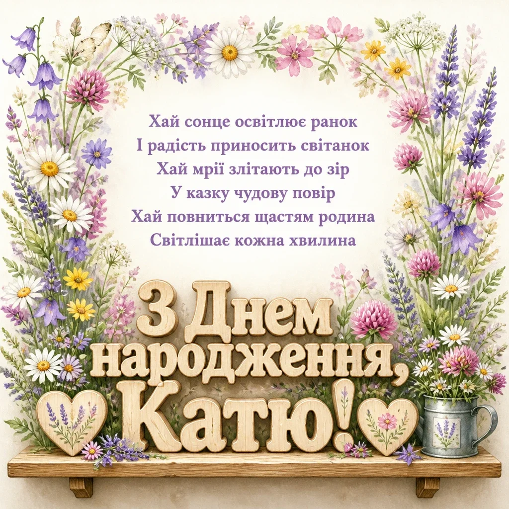 з днем народження катя