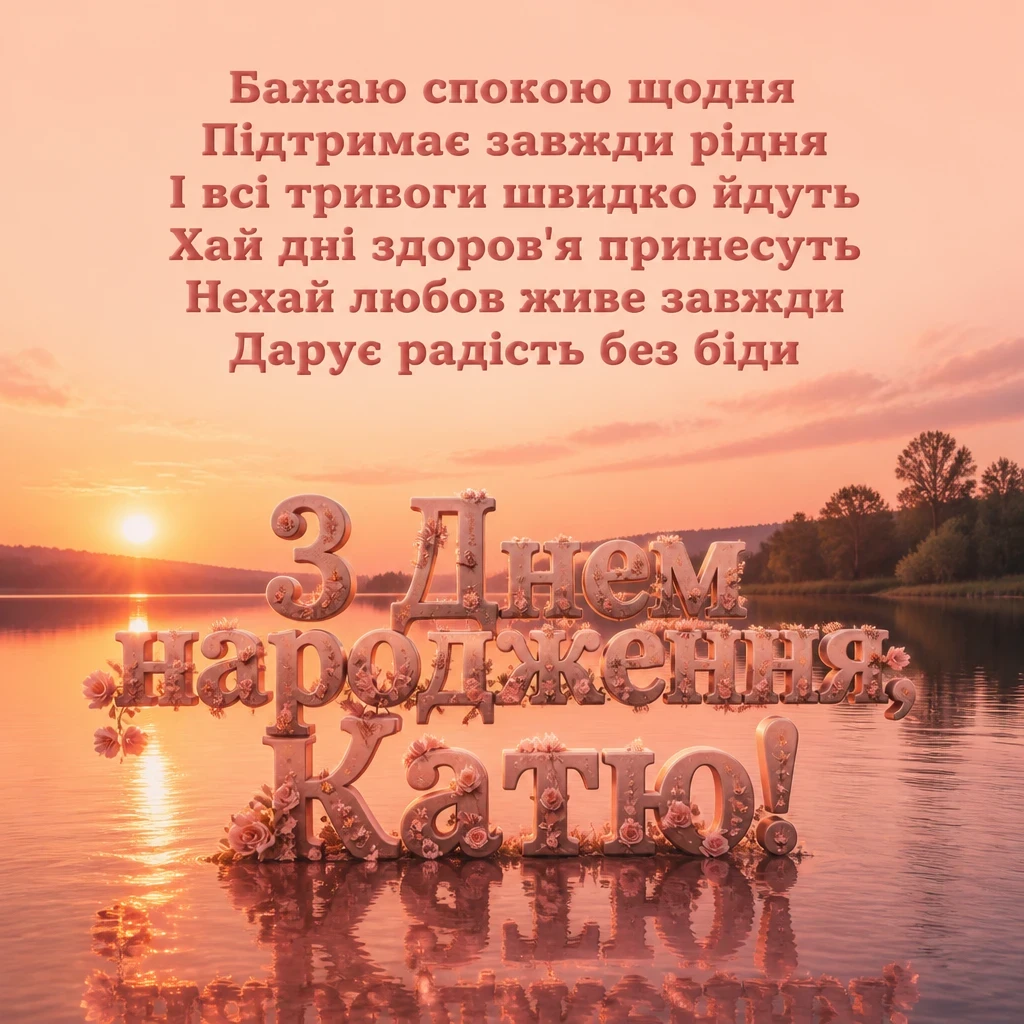 з днем народження катя