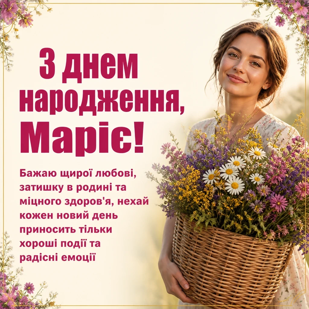 з днем народження марія