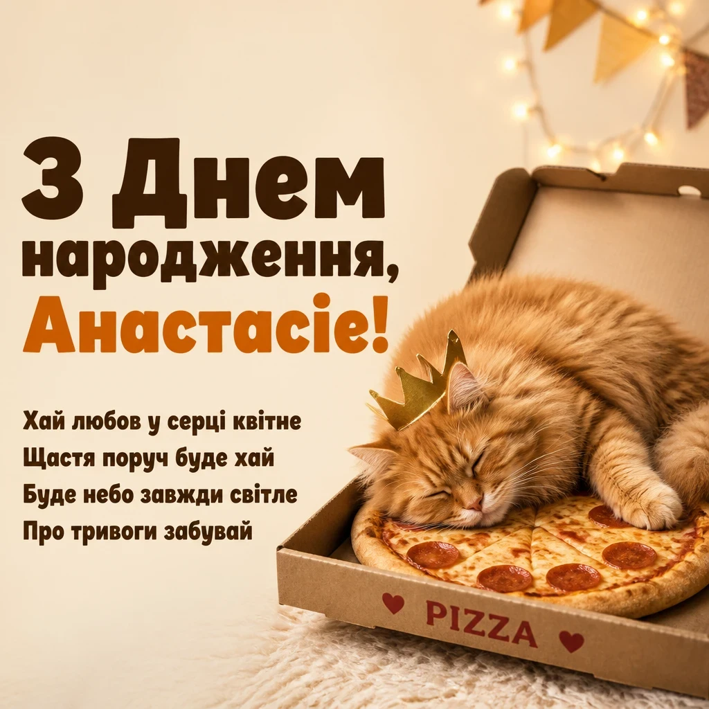 з днем народження анастасія