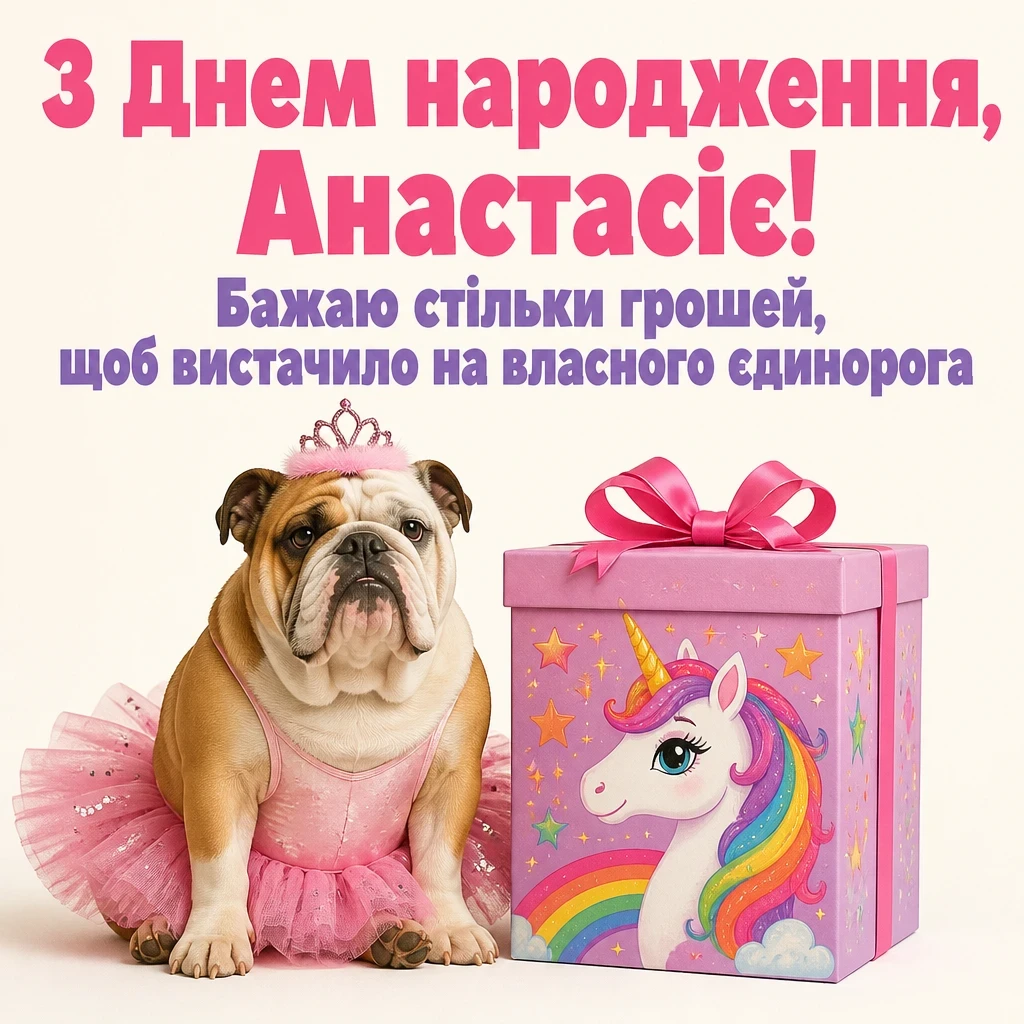 з днем народження анастасія