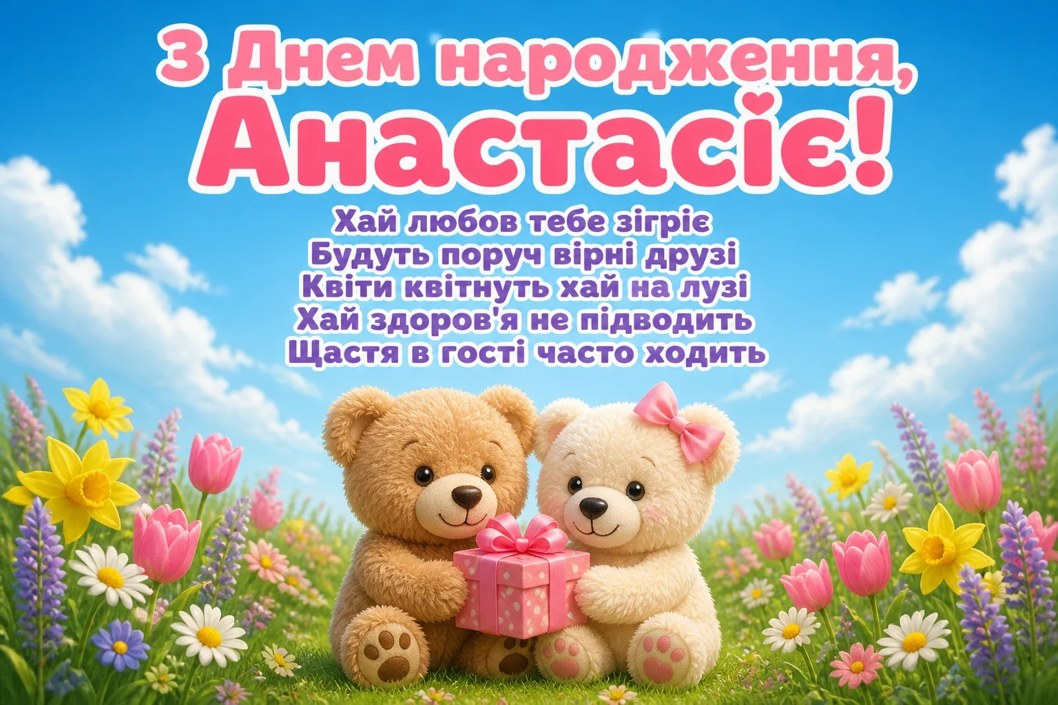 з днем народження анастасія