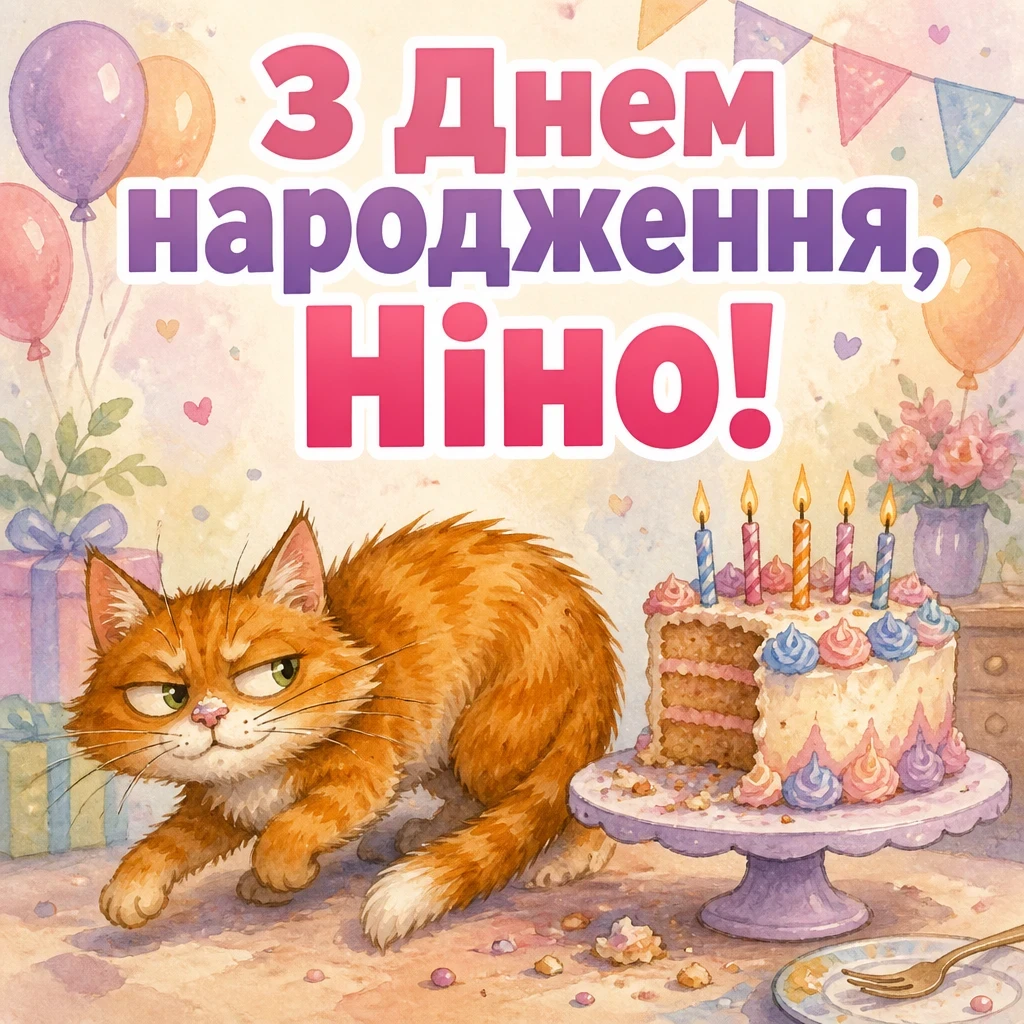 з днем народження ніна
