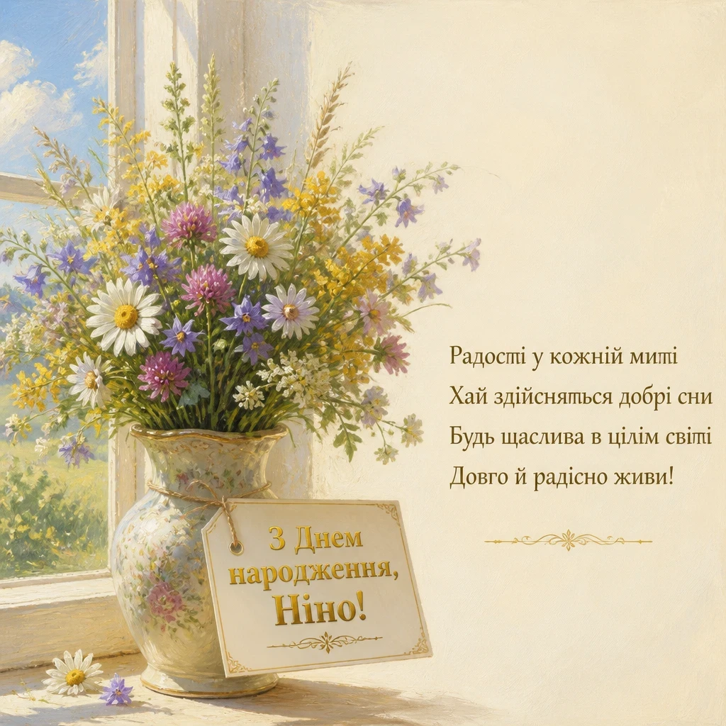 з днем народження ніна