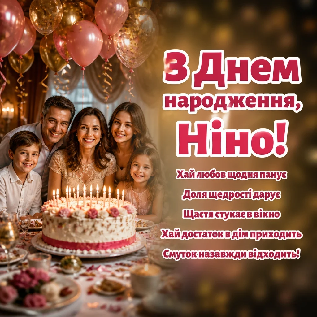 з днем народження ніна