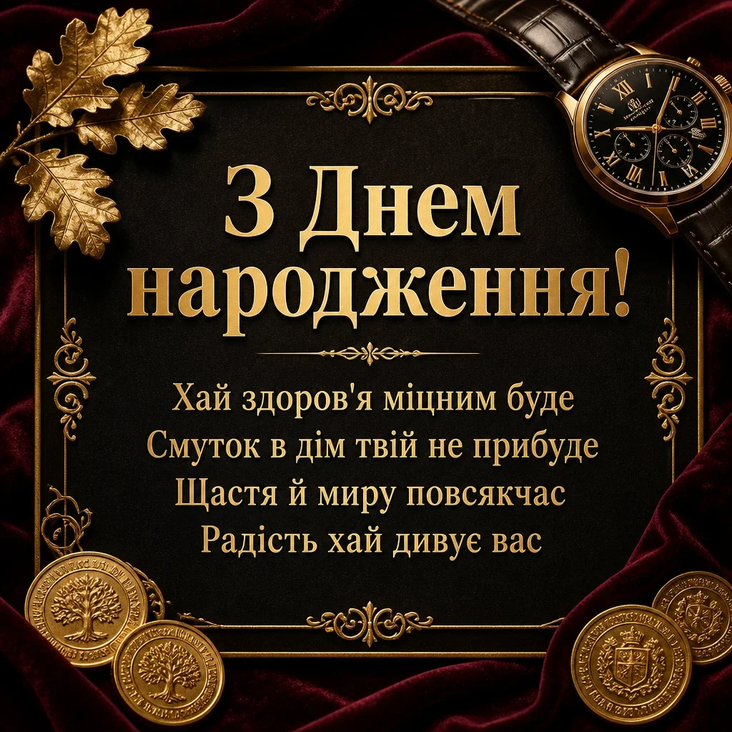 привітання з днем народження для мужчин