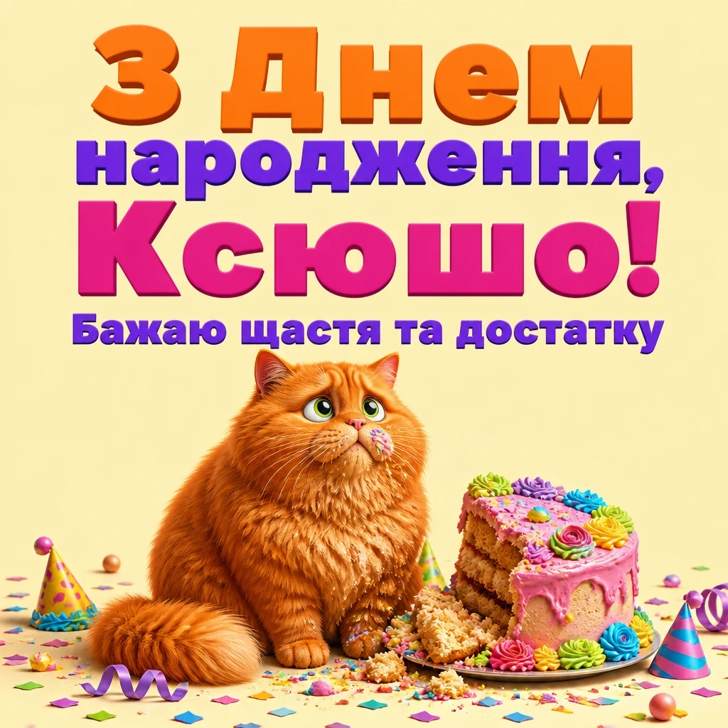 ксюша з днем народження