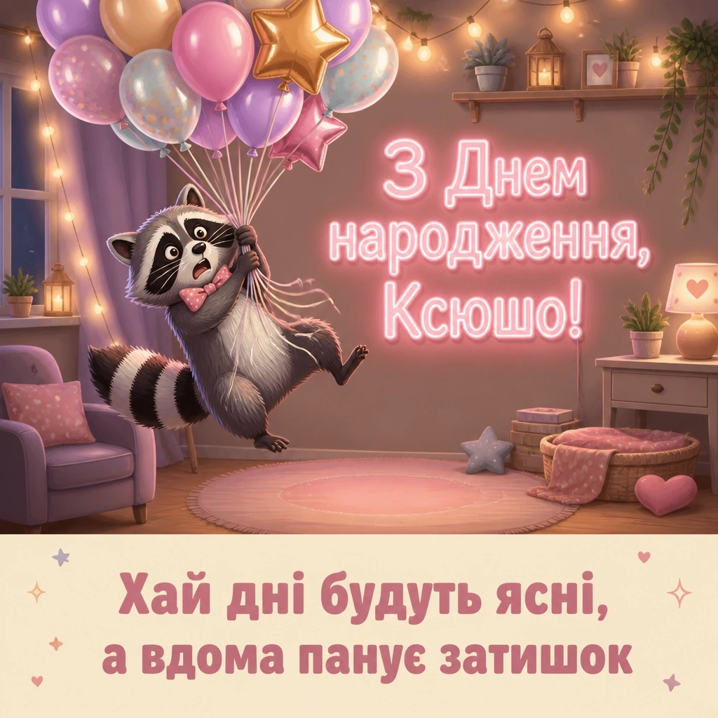 ксюша з днем народження