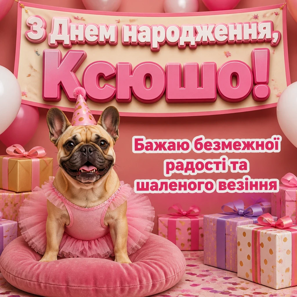ксюша з днем народження