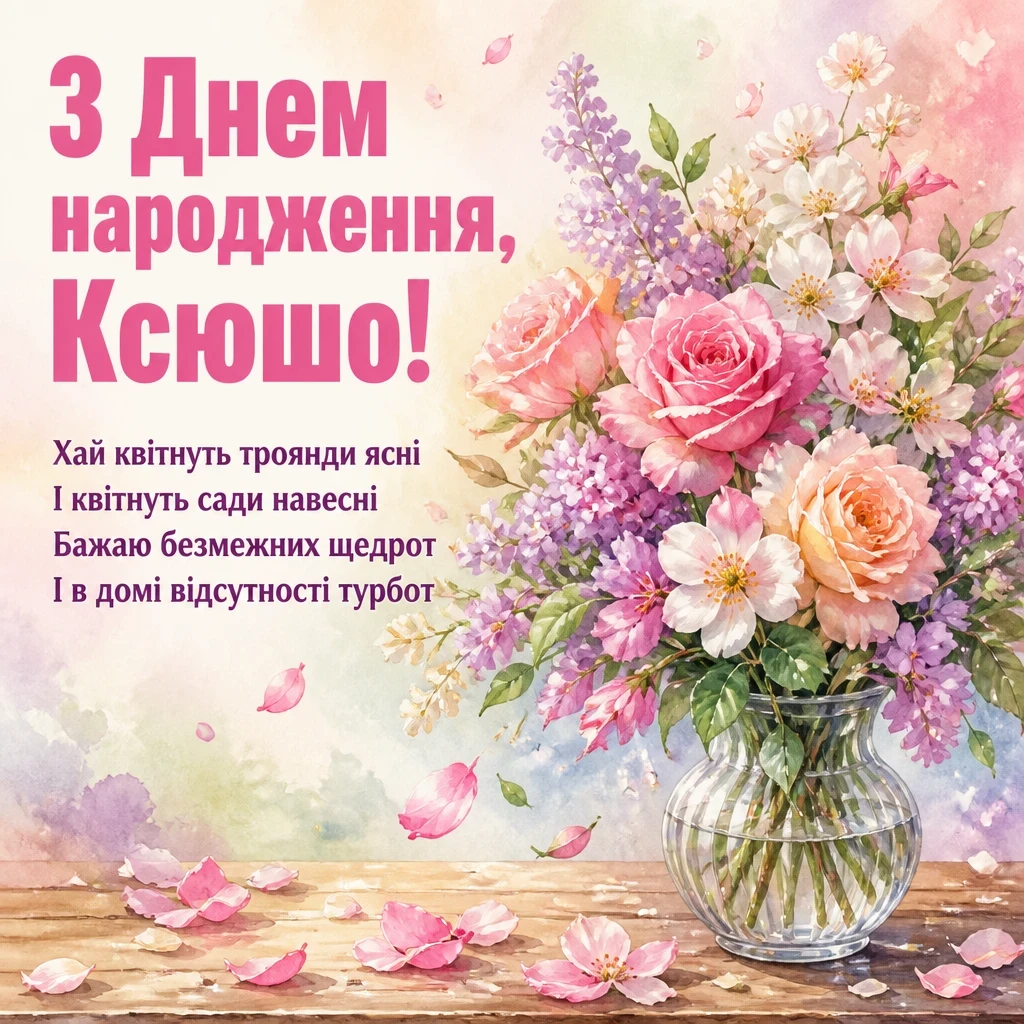 ксюша з днем народження