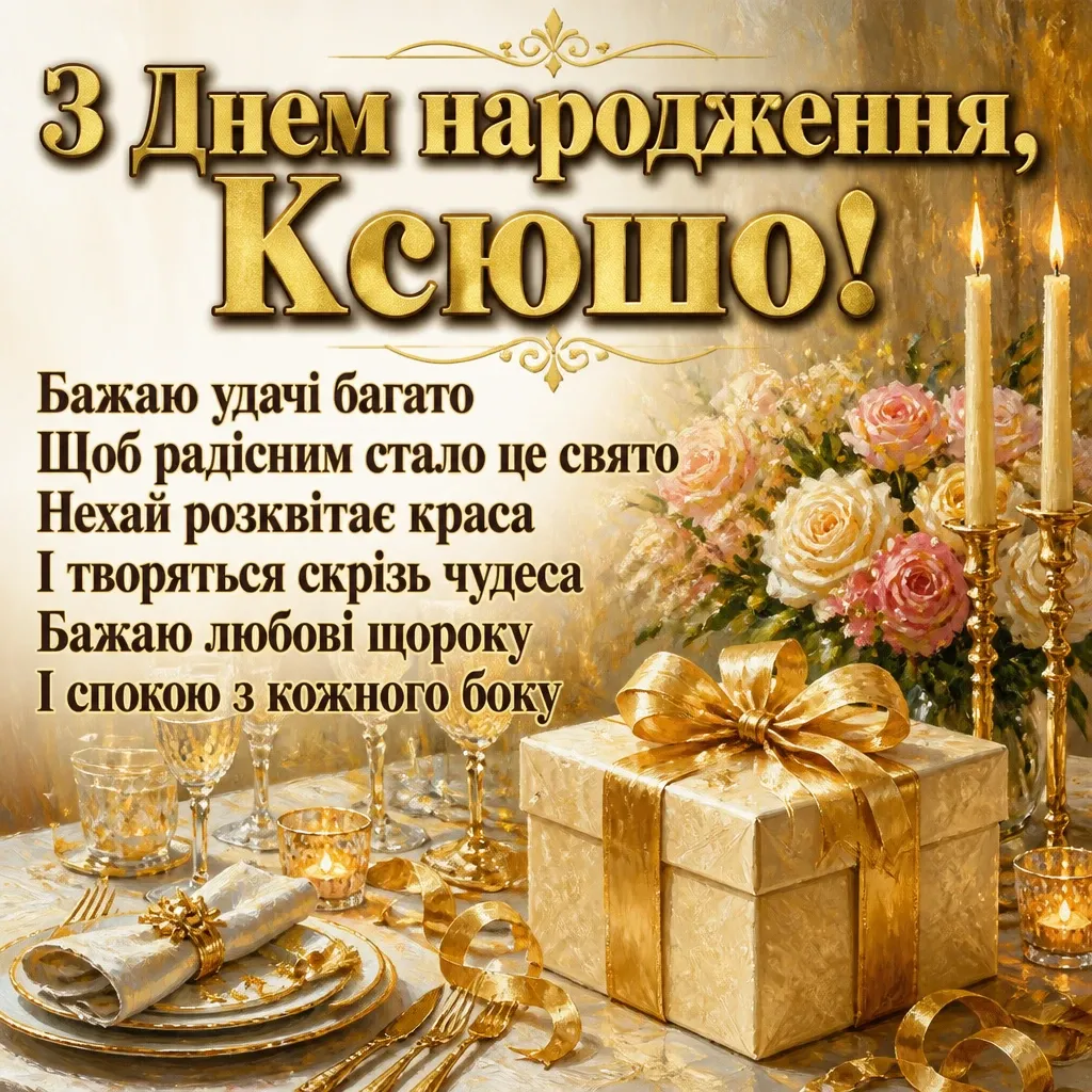 ксюша з днем народження