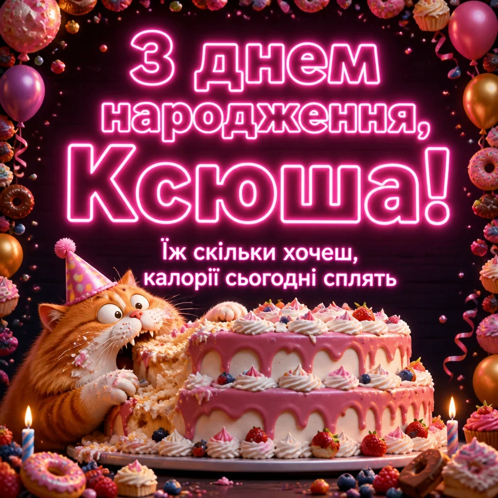 з днем народження ксюша