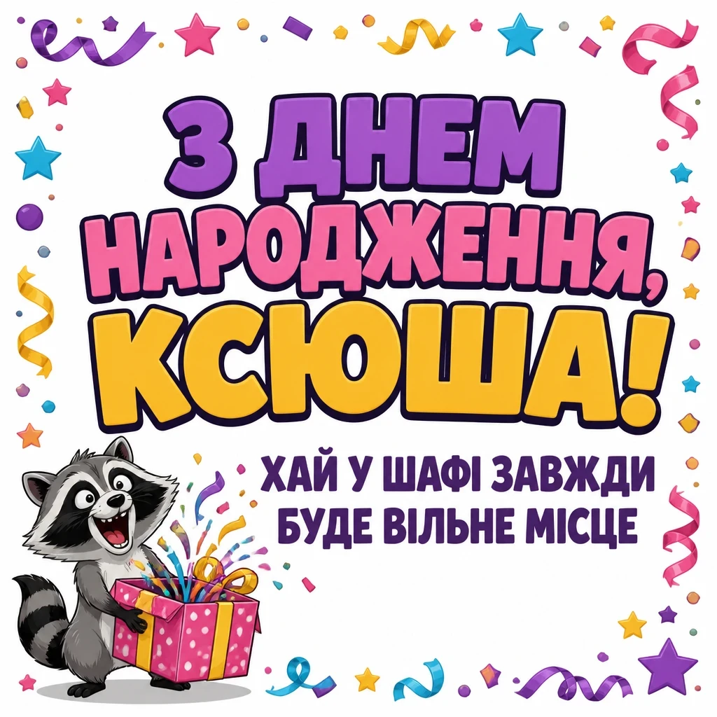 з днем народження ксюша