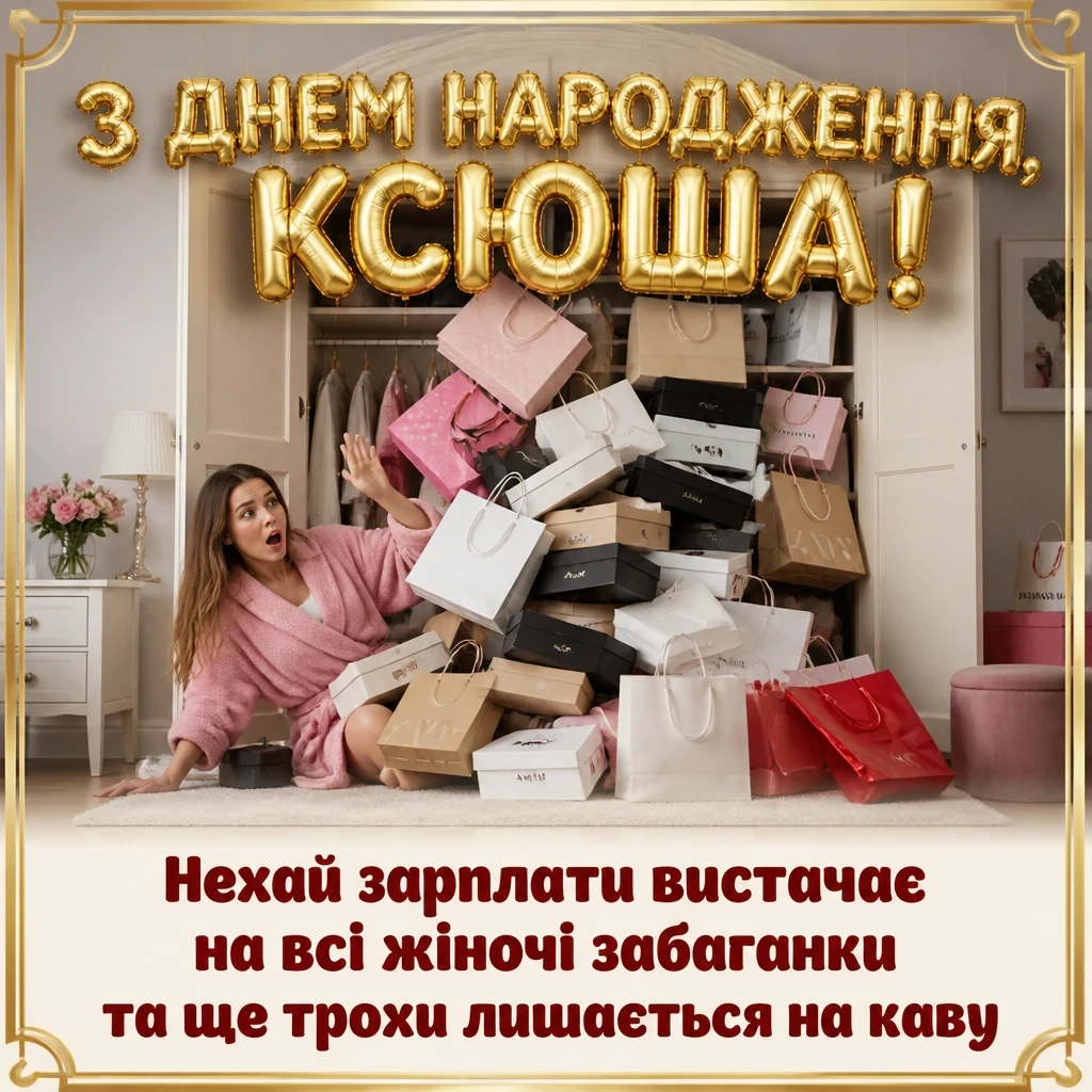 з днем народження ксюша