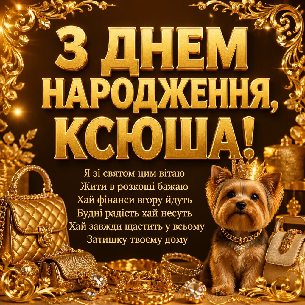 з днем народження ксюша